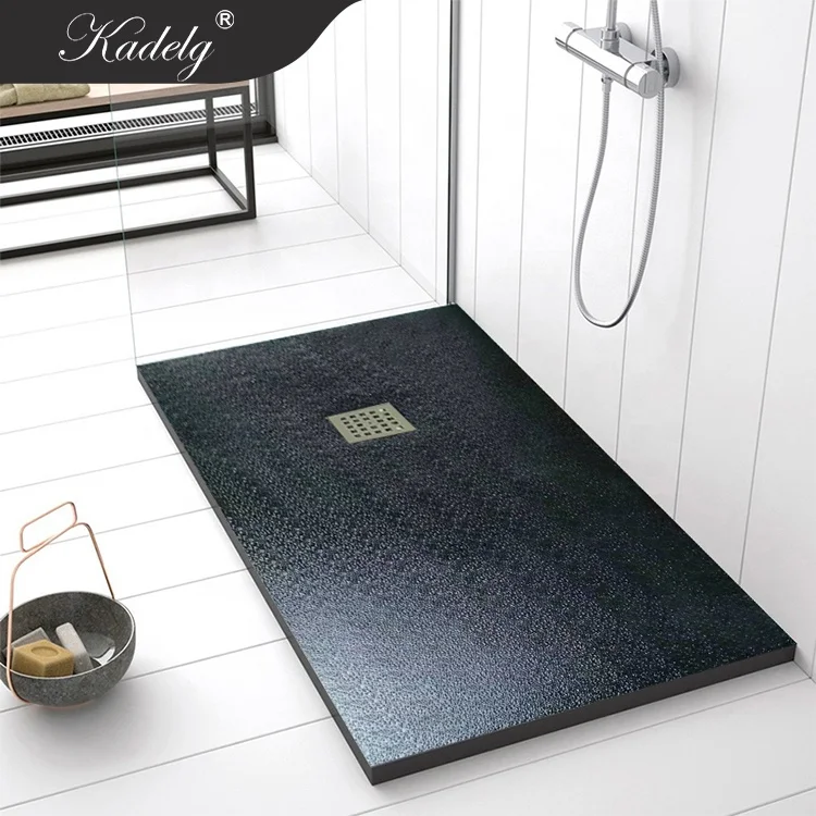Factory Price Modern Style Bath Anti-Slip White Rectangle Shower Base Pan Long Artificial Stone Resin Shower Tray
