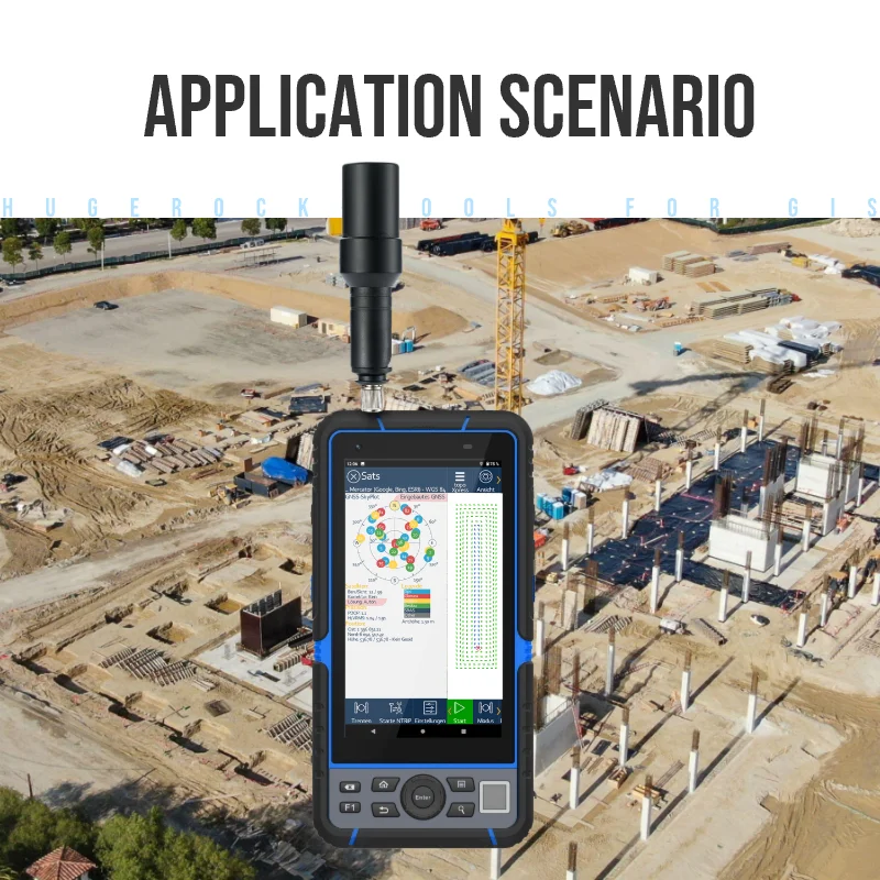 HUGEROCK G60M 8gb 128gb wifi 4G 9000mAh IP67 Receiver gnss rtk gps navigation antenna Android 13 industrial handheld rugged pda