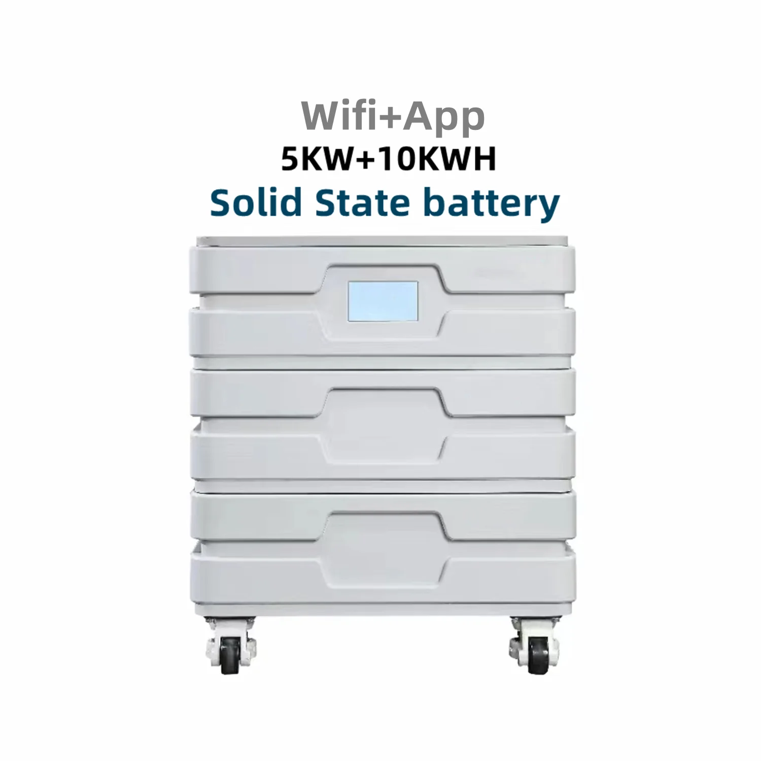 5kw solar inverter+stacker 10kwh battery group Wifi App hybrid grid solar power station solid state battery solar energy storage