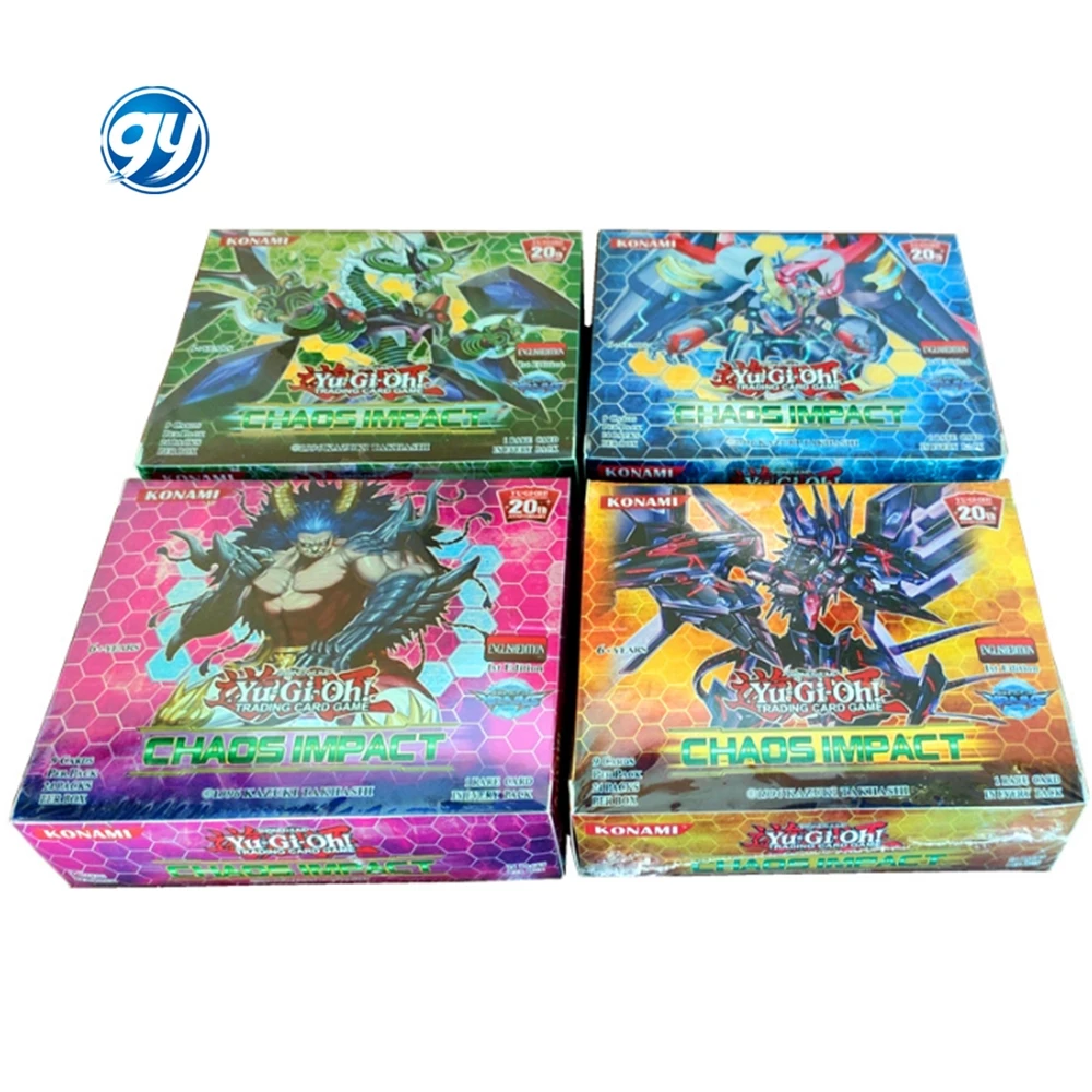 216 шт. карточки Yugioh в оловянной коробке карточка Yu Gi Oh голографическая версия на английском языке золотые буквы дуэли звенья игровая синие