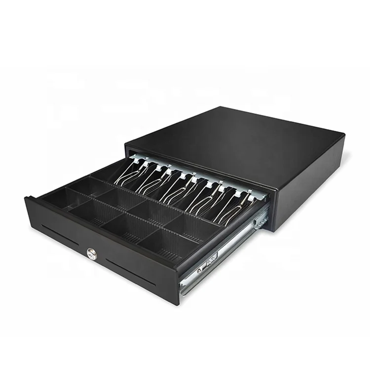 SK-410 Heavy duty 4 bill 8 coins Metal Electronic Portable Cash Drawer with key locked for supermarket