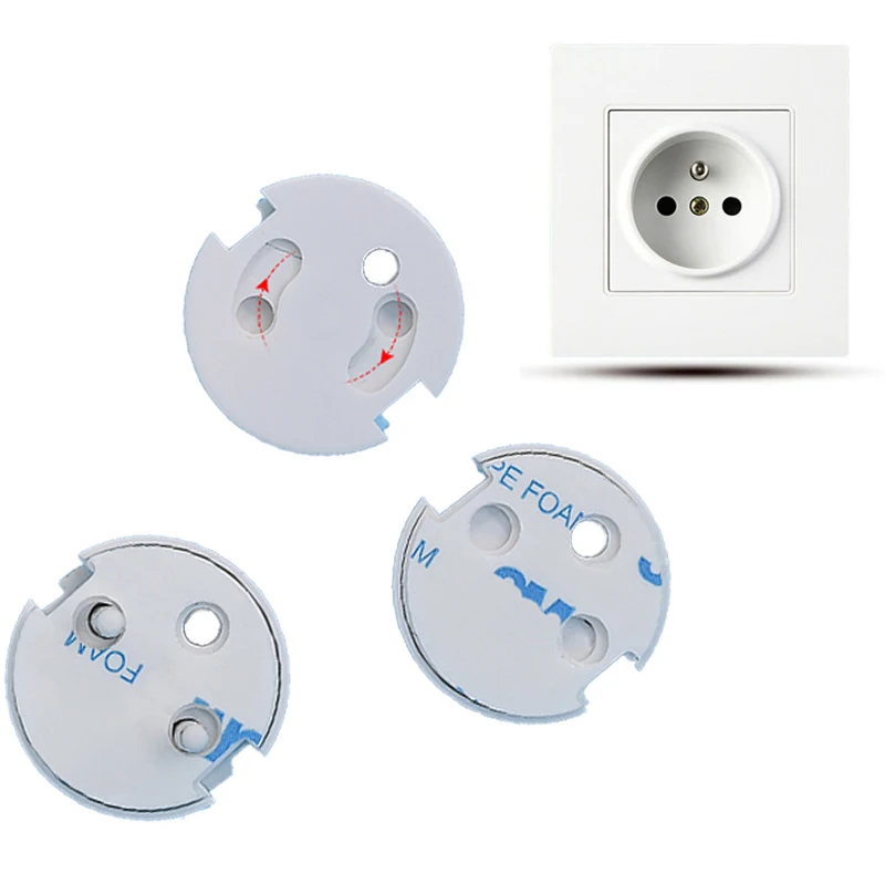 AliGan-Baby socket cover French safety plug outlet protect children ABS clear child proof wallplate standard size toddler