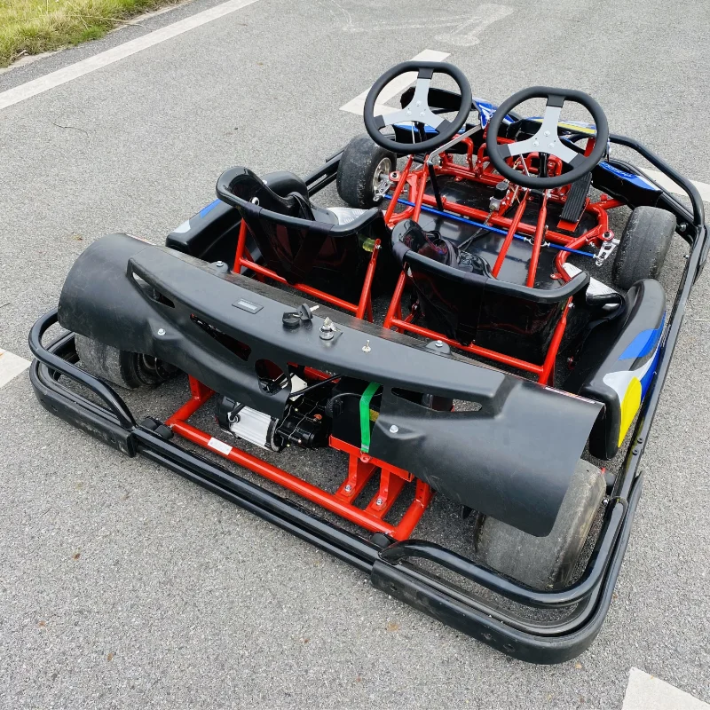 Hot Sale Electric Go Kart Double Chair Karting Two Seats Go Kart For Adult With Kids 2 Seater Go Kart
