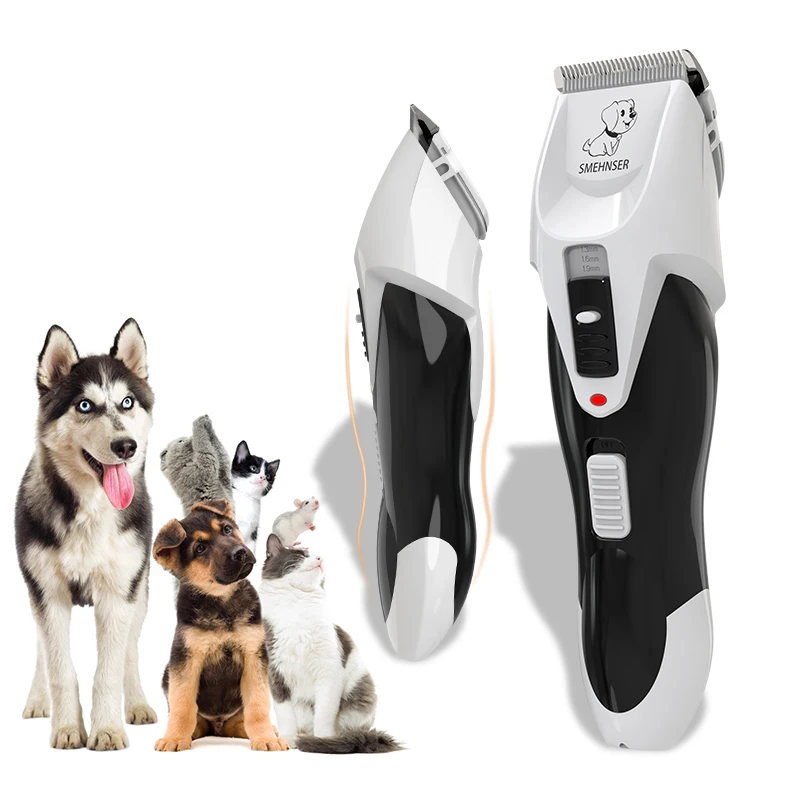 SMEHNSER High Power Trimmer Grooming Pet Electric Clipper Kit Cordless Professional Clipper Shaver for Dogs and Cats