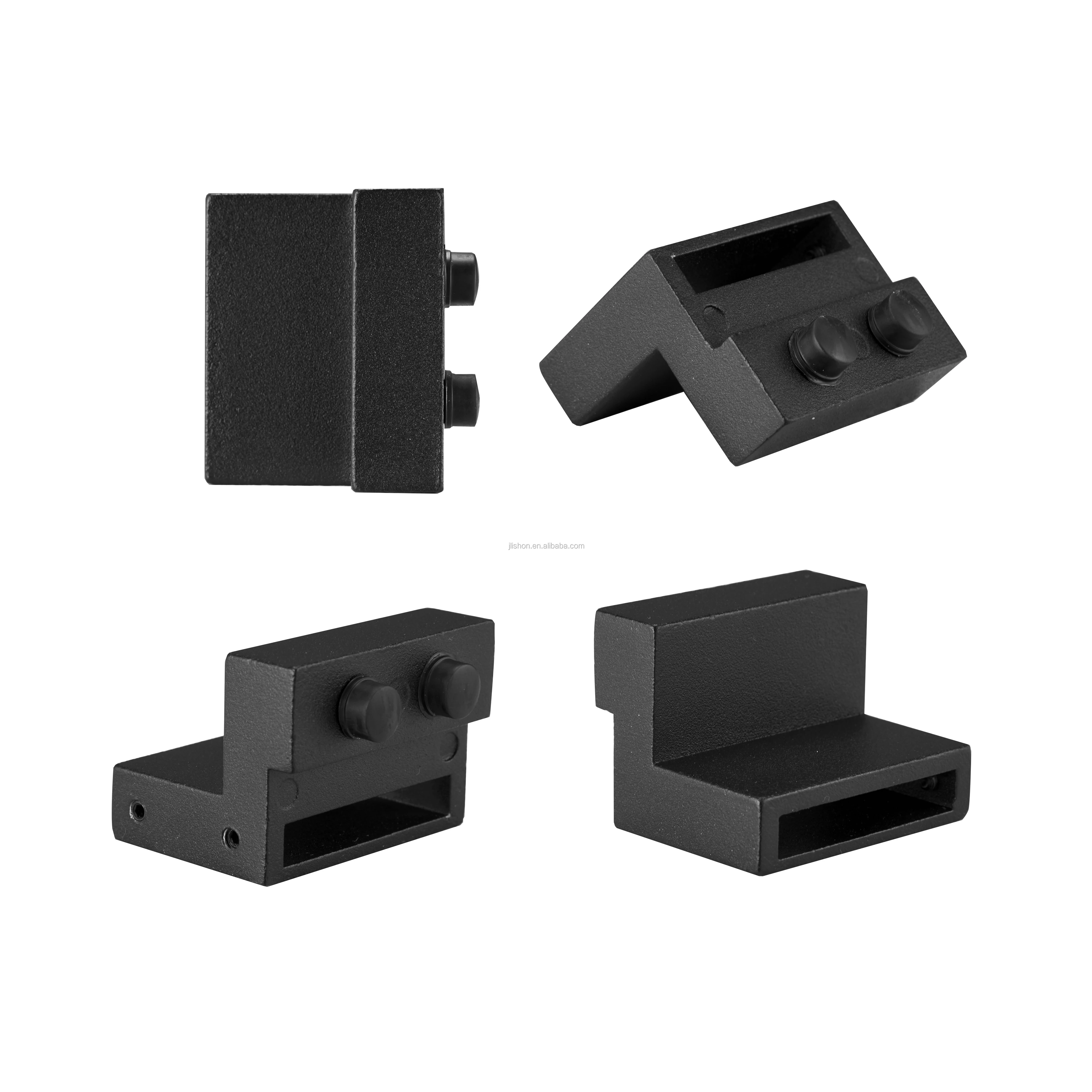 Modern Industrial Design Steel Aluminium Sliding Door Stopper Black Powder Coating Barn Door Hardware for Hotels China Supplier