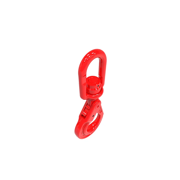 Shenli rigging G80 Alloy Steel swivel self-locking hook/self locking hook with bearing