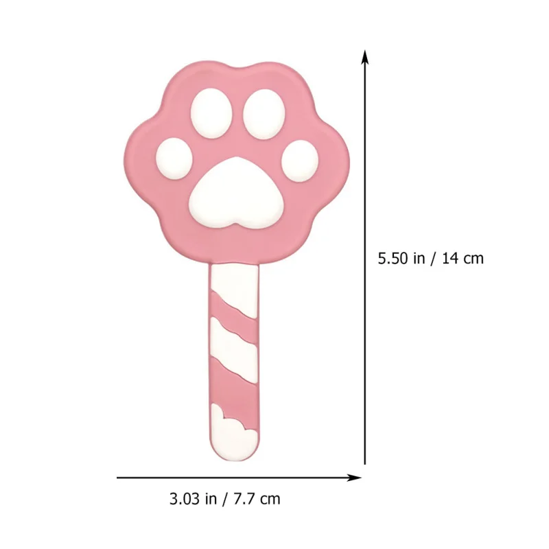 Custom Cartoon Design Cat Paw Makeup Mirror Girl Pocket Mirror Soft Silicone PVC Handheld Lovely Cosmetic Mirror
