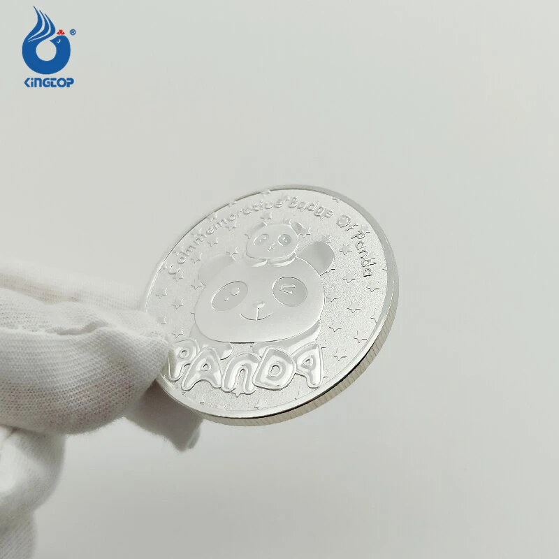 Panda Commemorative Coin Cameo Animals Sliver Plated Coins Collectible Tourist Attractions Gift Zoo Souvenirs Coin