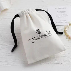 Promotional organic cotton dust drawstring bags custom jewelry packaging pouch