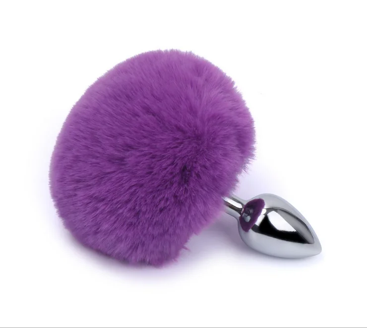New Model Sex Toys Japan Girl Av Adult  Soft Gay Huge Expand Plush Furry Fuzzy Metal Cat Rabbit Tail Anal Plug Butt