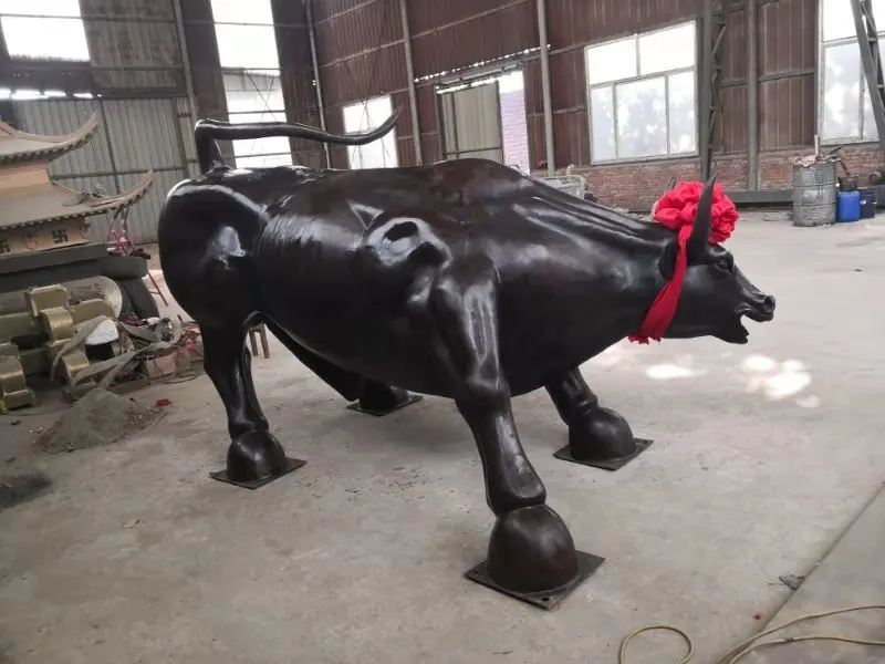 wall Street Bronze animal bull OX Statue outdoor sculpture