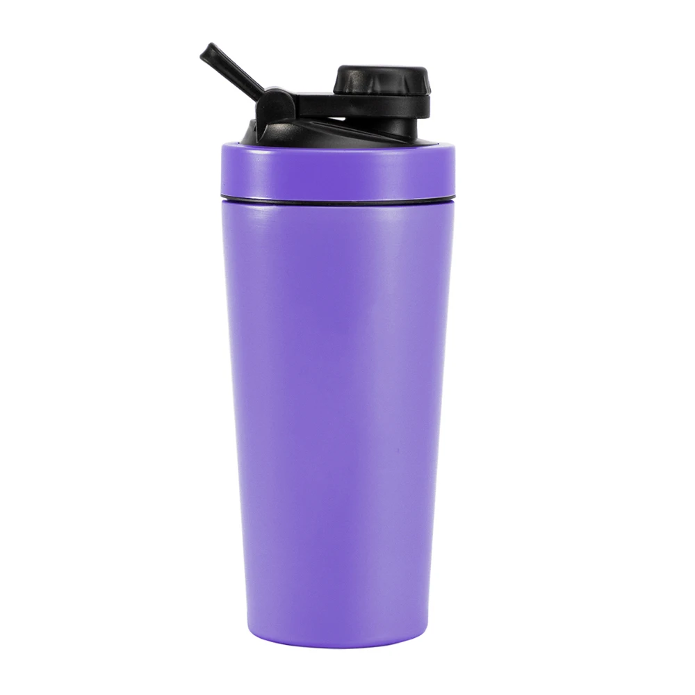 Eco Friendly Blender Fitness Gym Metal Cup Vacuum Stainless Steel Insulation Protein Shaker Yoga Water Bottle With Custom Logo