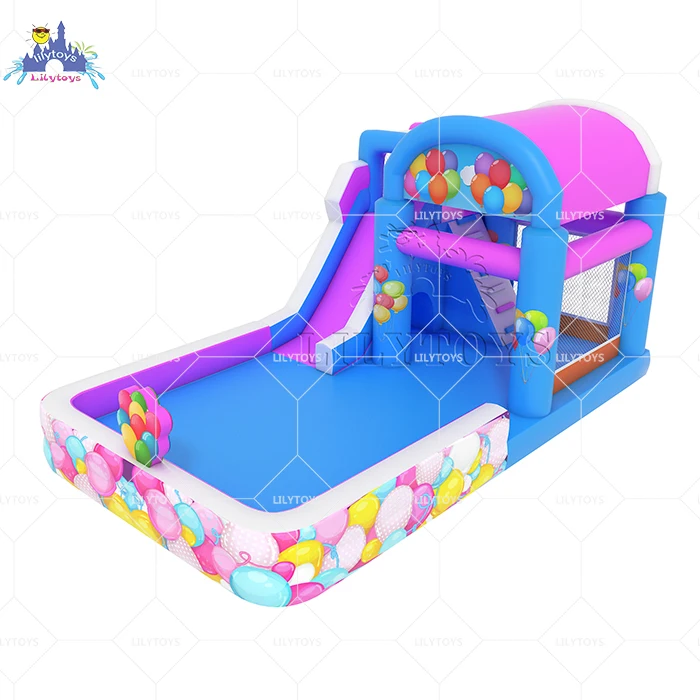 Fancy items for kids Inflatable bouncer jumping castle with slide customized color and size for kids