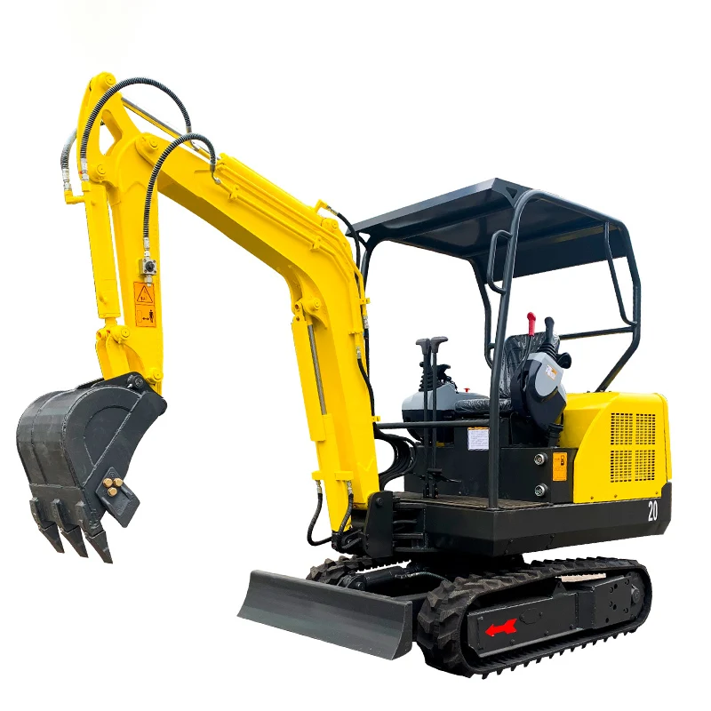Chinese Mini  Rubber Track  Crawler Excavator 2  Ton Backhoe Hole Digger Agriculture Excavators for Construction
