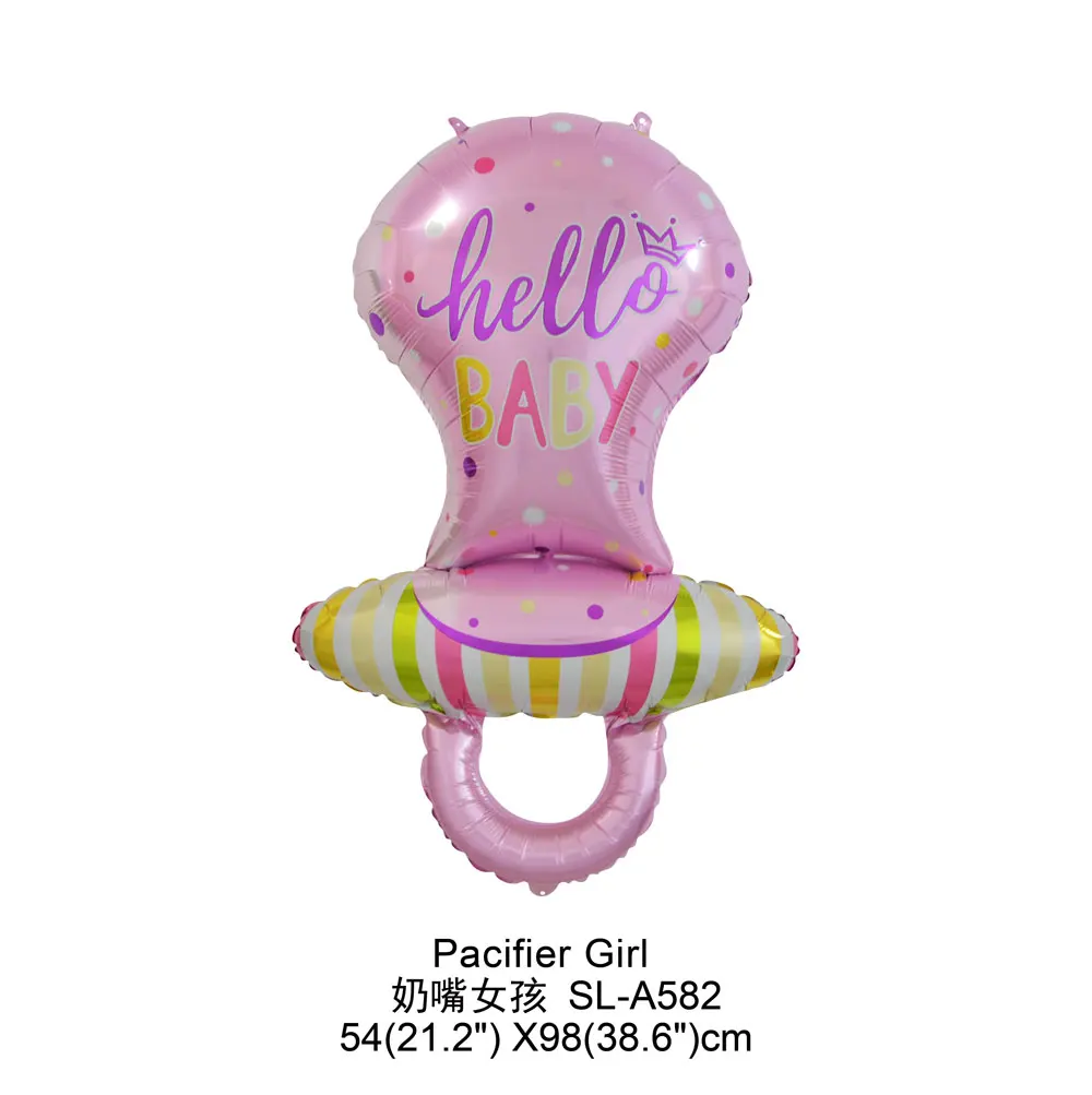 Wholesale Hot Sale Pacifier Helium Foil Balloons for baby shower party decoration