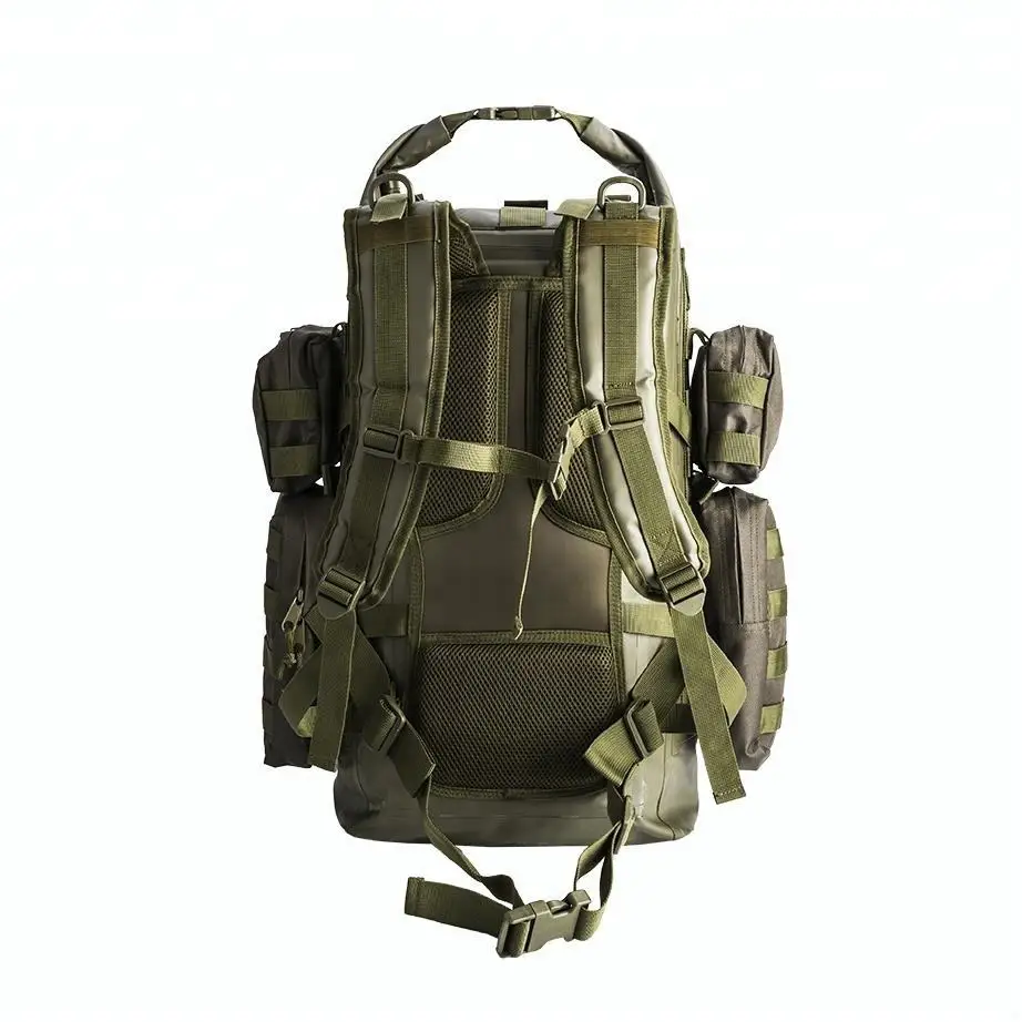 OEM ODM 40-80L Factory wholesale PVC material Camo Tactical Backpack bag for travel outdoor climbing mountaineering