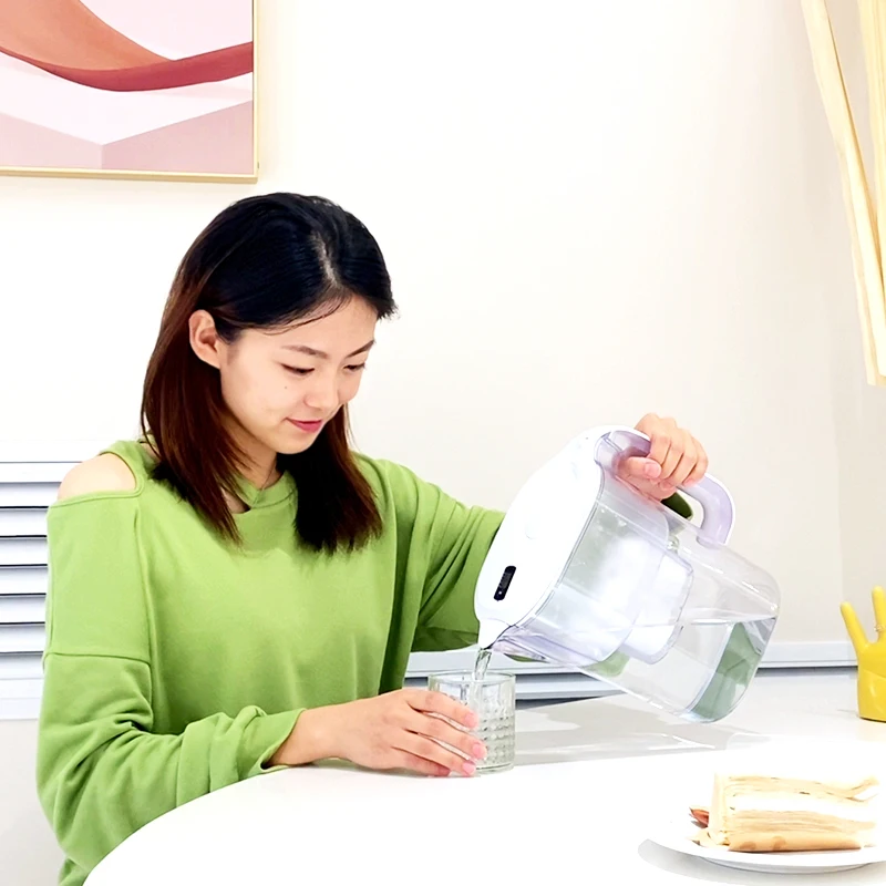 Portable 3.5L standard zero glass water filter jug pitcher