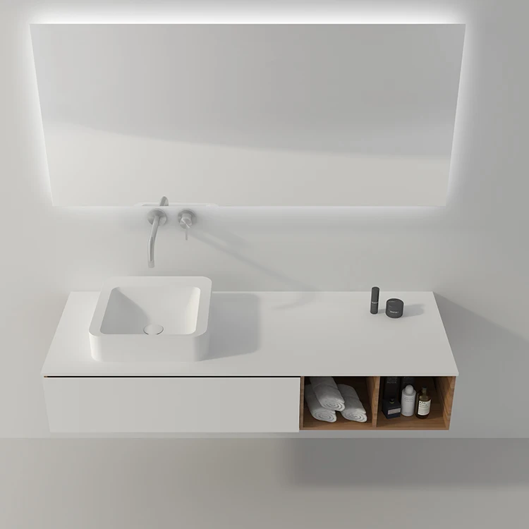 BS-8318 туалеты Столешница раковины для ванной комнаты квадратный твердые поверхности бассейна