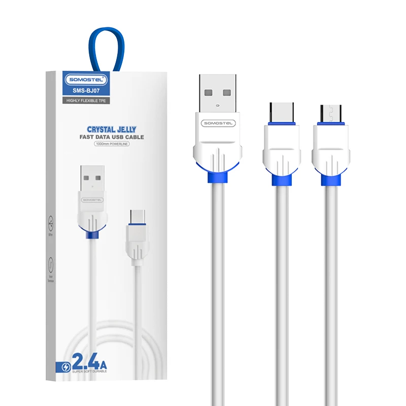 Best Quality 2.4A USB Cable Charging Protection Micro USB Type C phone charger Cable For iphone Data Cable