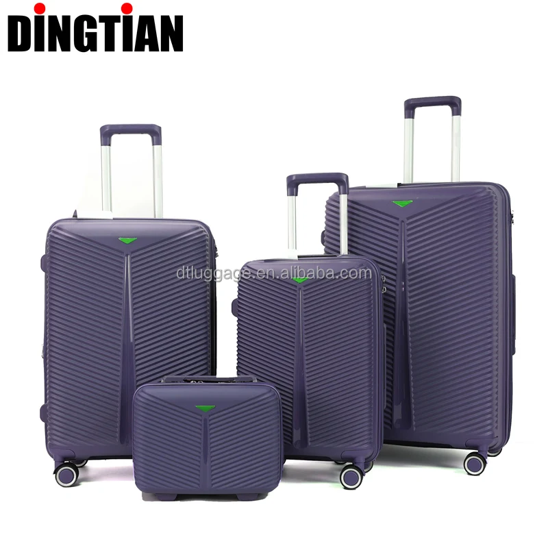 wholesale products Custom Maletas De Viaje Hard Shell PP Travel  Trolley  Luggage Travel Suitcase Sets of 4 make up bag