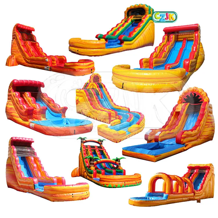 
inflatable fire slide fire and ice dry slide commercial inflatable fire n ice water slide 