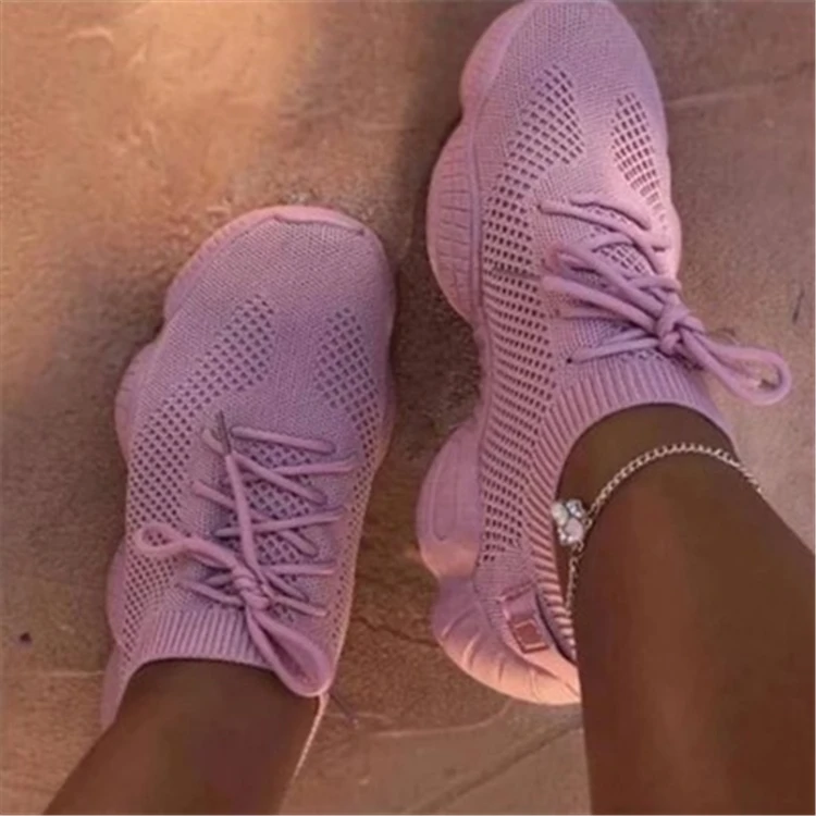 Spring/Autumn Sport Sneakers Women Casual Vulcanized Shoes Platform Mesh Sneakers Ladies Speed Trainer Shoes Lace Up shoes
