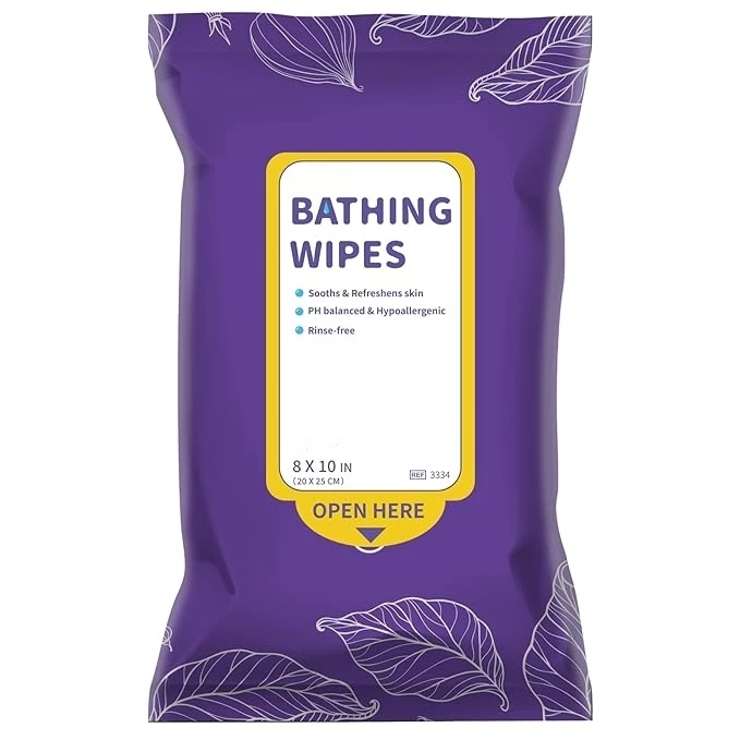 High Quality Skin Care Rinse Free Body Wipes Travel Pack Hypoallergenic Bathing Wipes