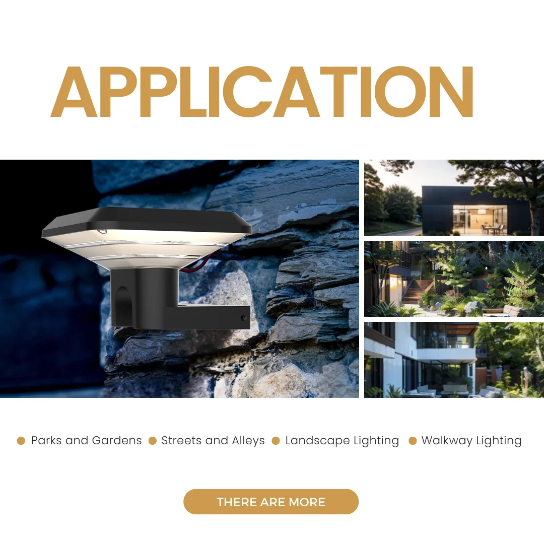 Die-Casting Aluminum Solar Wall Light with 4.5W Panel and 8000mAh Battery Solar garden light Commercial solar light ENAC43400