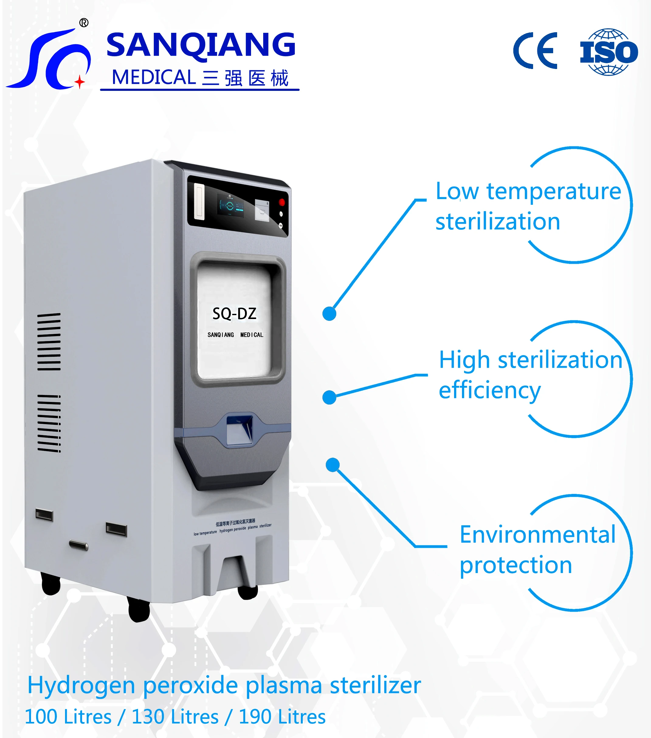 Lab Equipment Medical 100L 130L 190L Dental autoclave H2O2 Low Temperature Plasma Sterilizer