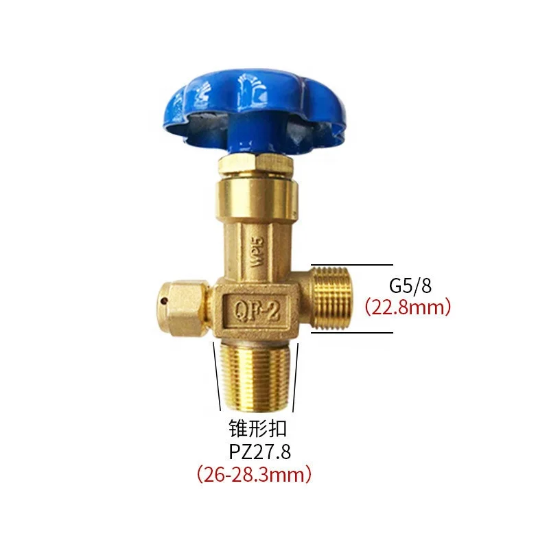 Brass Oxygen N2 O2 Air Cylinder Valve QF-2 Flapper Type