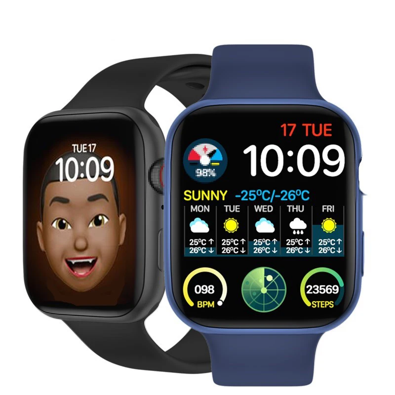 
Original IWO Tech Newest 1.75 Inches Big Screen Design Smart Watch With Changeable Bands 2021 Mens Pulsera Inteligent 