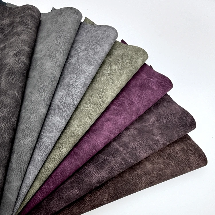 Regenerated Leather Designer Printed Faux Leather Roll Vegan Leather Fabric For Furniture Sofa Shoes Upholstery