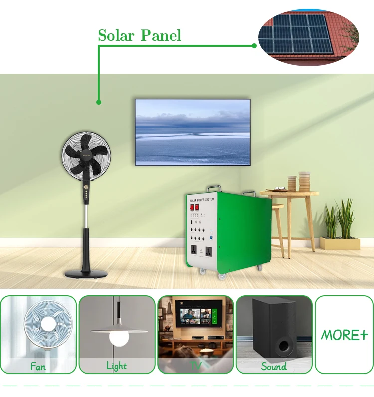 300w 500w 1000w 1500w complete set solar panel kit solar energy system with battery and dc port<