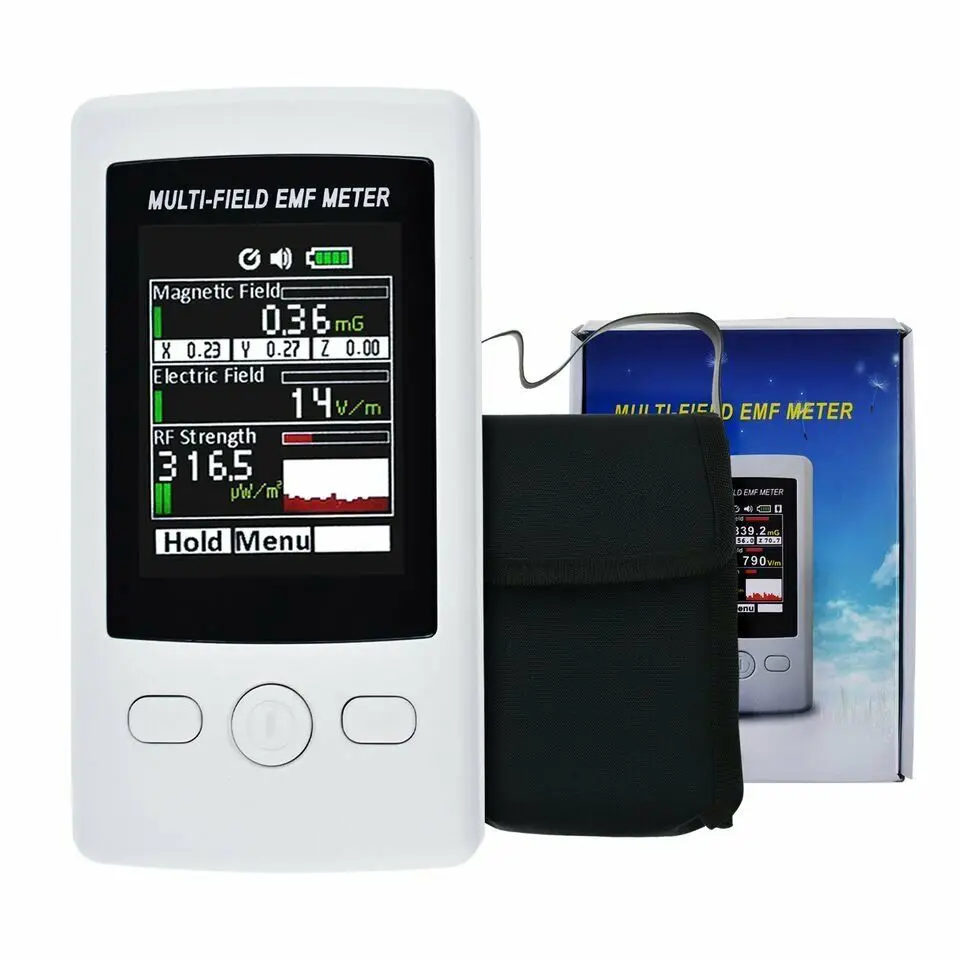 TENMARS TM-190 Gauss 3-axis Magnetic Electric RF Field Strength Digital Electromagnetic Radiation Detector TM190 EMF Meter