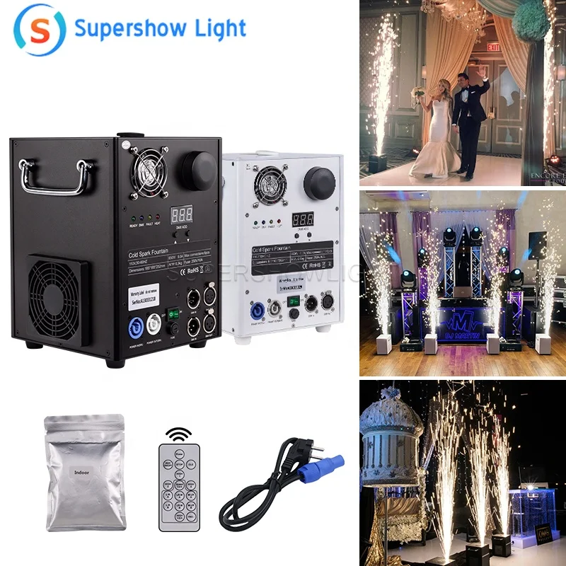 Wireless 750W cold spark machine  DMX512 remote control Effects Equipment Dj Wedding Party Stage Fireworks Fountain Machine