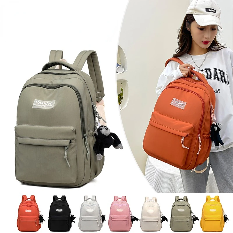 WholesaleCustomized Large capacity Nylon Waterproof Campus student girl Backpack Lightweight Schoolbag Travel backpack