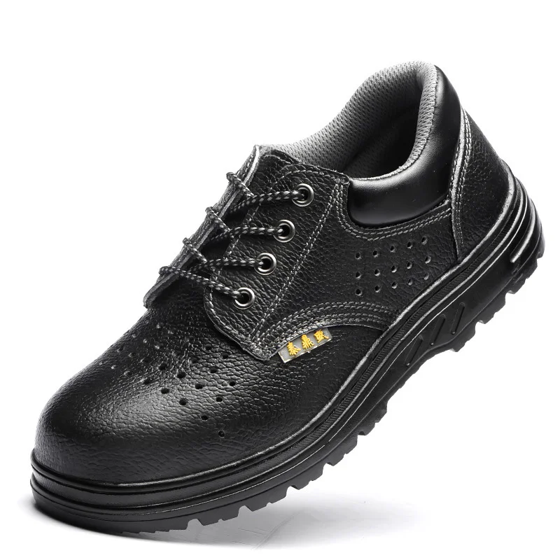 Factory price lightweight anti-static protective suede leather work safety labor shoes with steel toe