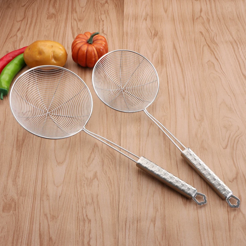 
SUS304 Frying Cooking Oil Draining Wire Skimmer Noodle Strainer Pasta Strainer Stainless Steel Strainer 