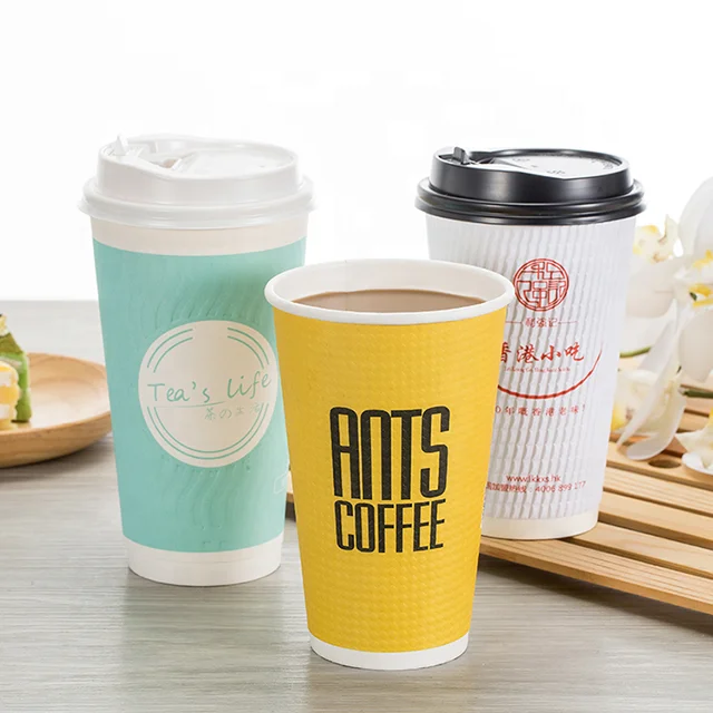 Quality double wall paper cup disposable coffee and milk tea takeaway paper cup
