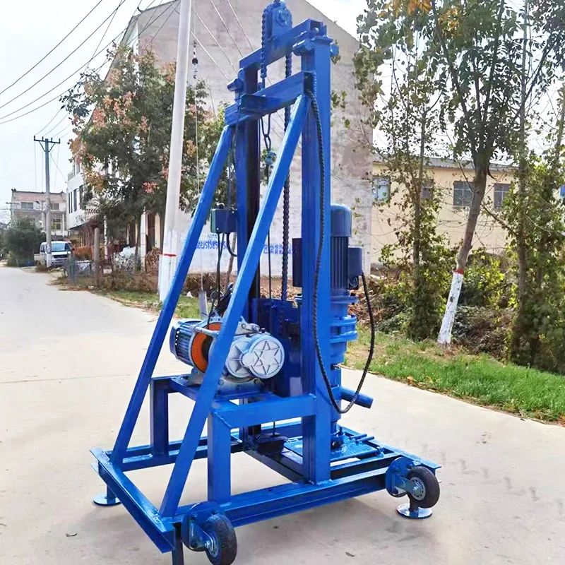 Household 100m hydraulic winch water well drilling machine electric start portable machinery