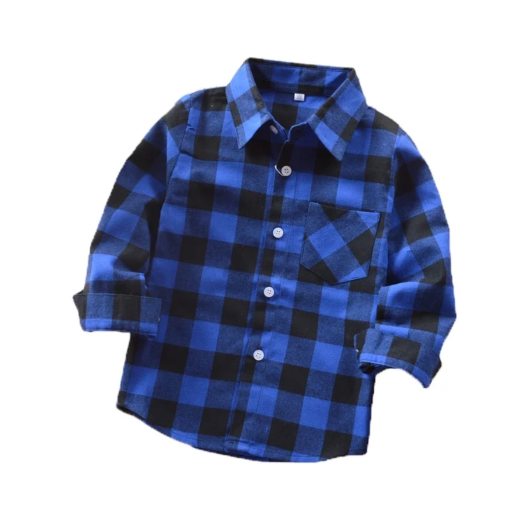 
Plaid shirts England style Kids baby boy girl clothing shirts hot sale flannel plaid shirts 3 to 14 years 