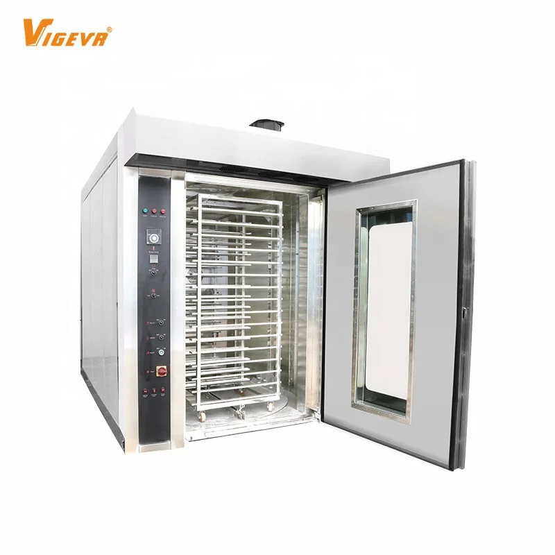 Вращающаяся духовка для хлеба печенья от производителя, 380 В, цена на электрическую Дизельную печь, 16 32 64 лотка, вращающаяся стойка, духовка, цена