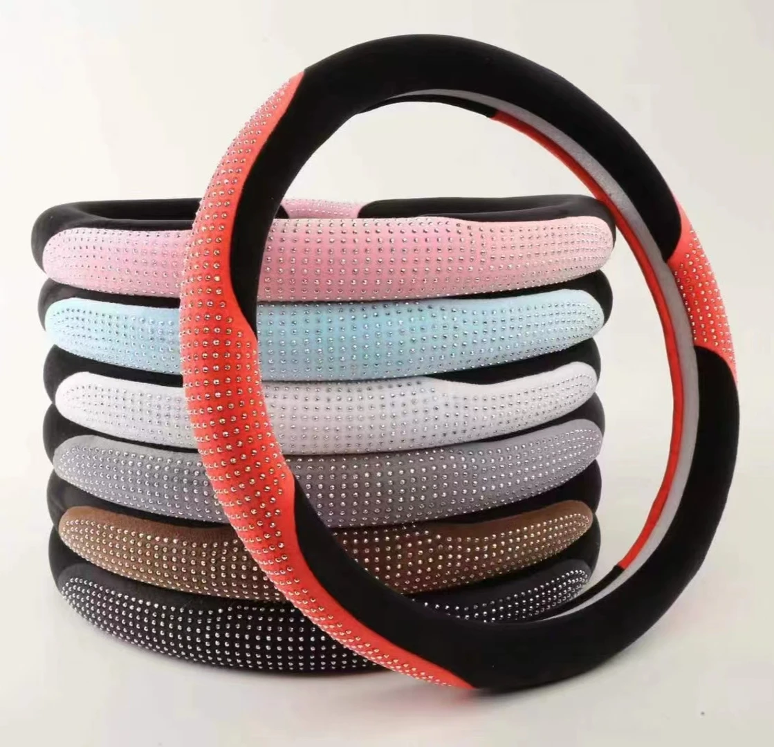 New design crystal car steering wheel cover women car interior accessories