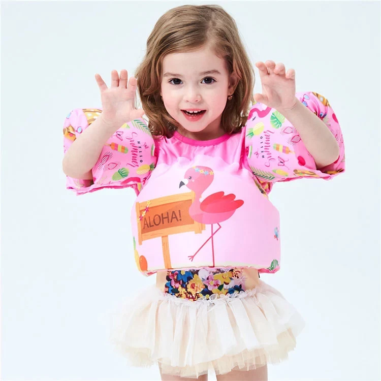 Age 2-6 Foam Mermaid Swim Arm Ring Buoyancy Vest Kids Life Saving Buoyancy Ring