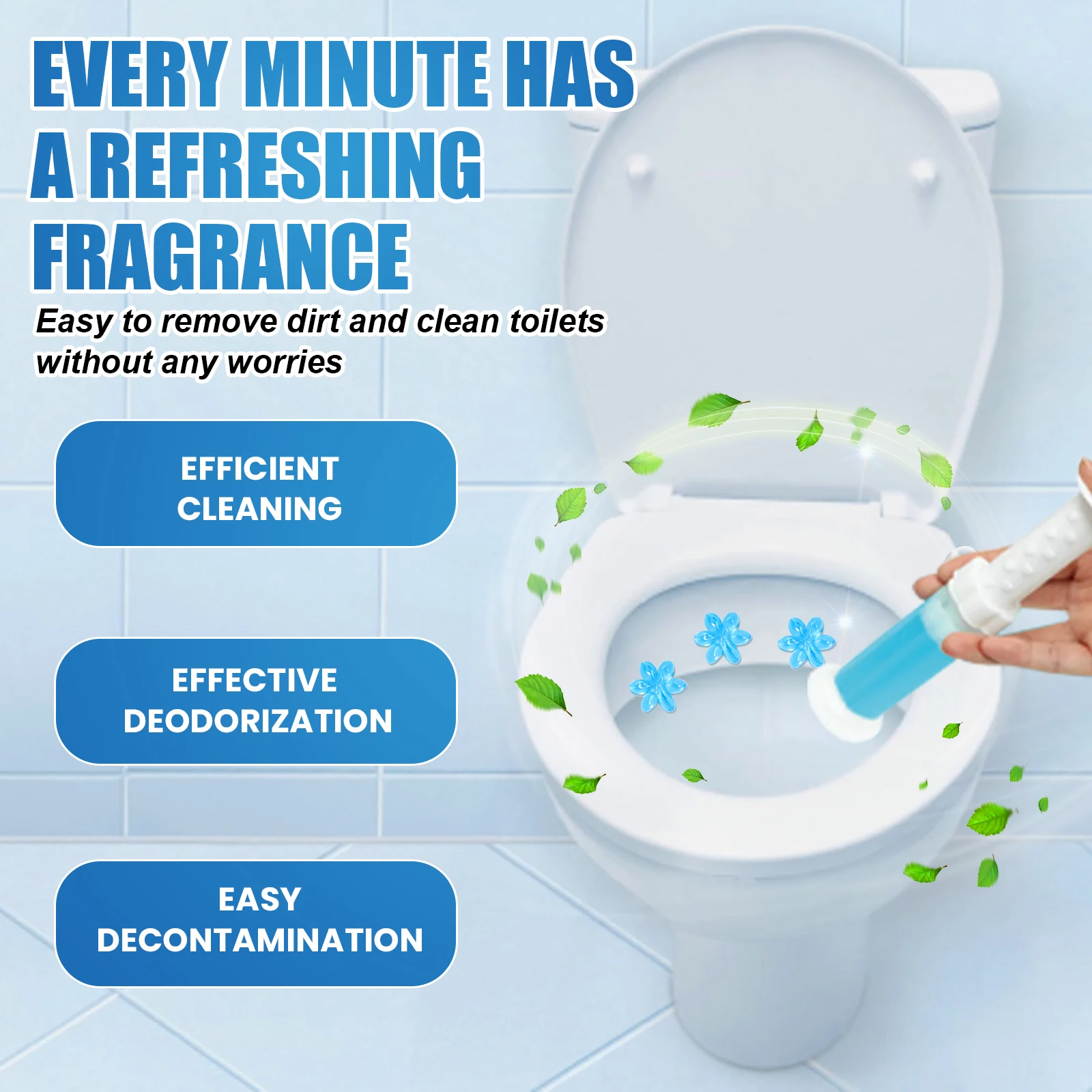 Jakehoe Toilet Fragrance Gel Renewable Toilet Sticker Gel Odor Remove Toilet Gel Stamp