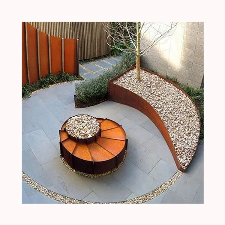 Garden Bed Raised Vegetable Seed Bed Planter Design Corten Steel Customized Minimalist 7 Days Decorations for Shopping Mall