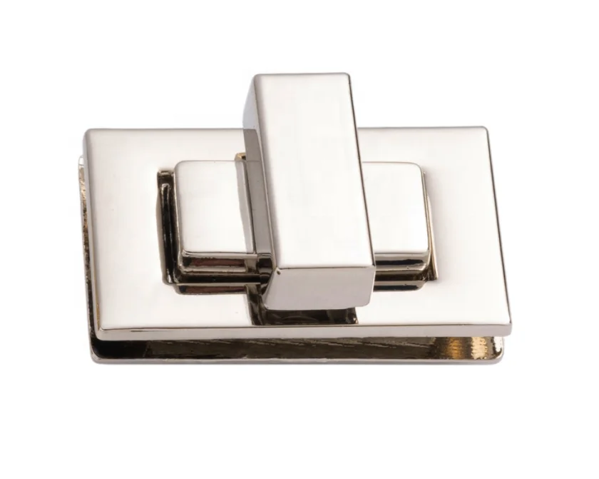 Lighted Square Bag Lock Zinc Alloy Hook Luggage Twist Lock Metal Buckle Handbag Hardware Accessories Purses Belts Straps Cartons