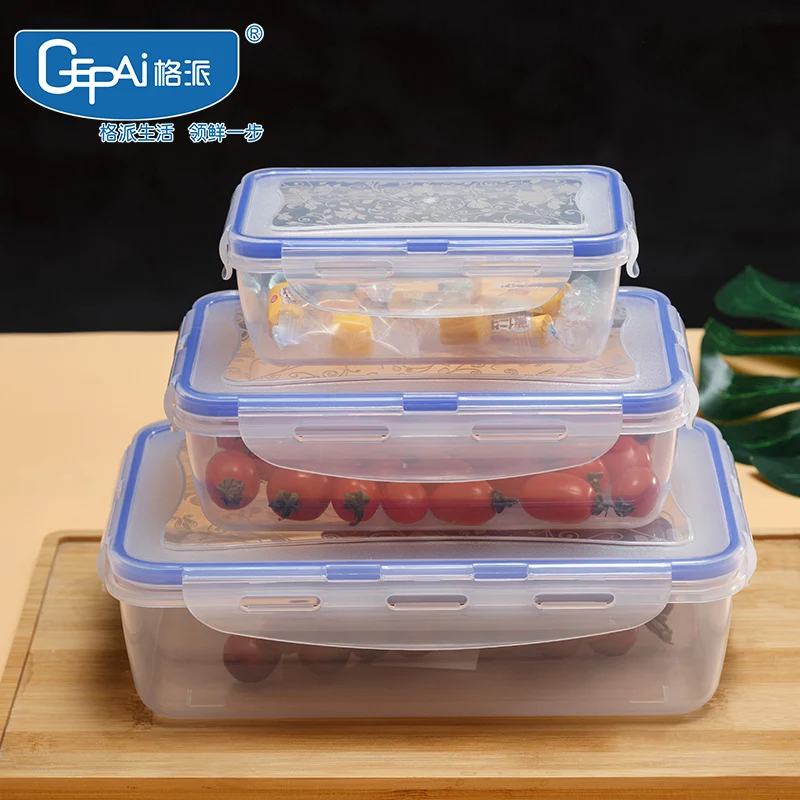 Factory 1750ml Modern 4-Compartment Plastic Bento Lunch Box Fresh-keeping Food Containers LFGB Rectangle Storage Bins