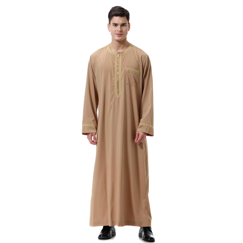 Hot Selling Traditional Muslim Clothing for Muslim Arab Men Thobe Thawb Caftan Abaya Islamic clothing Robe