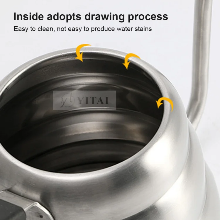 Coffee Kettle 1.2L 1L Stainless Steel Pour Over Coffee Pot Kettle Drip Kettle with Thermometer For Home Office Cafetera